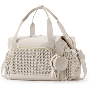 image:imagemommore Diaper Bag Tote Large Travel Baby Bag with Pacifier Case  Portable Changing Pad Insulated Pocket amp Stroller Strap Baby Essentials Maternity Bag  Hospital Bag for Labor DeliveryLight Beige