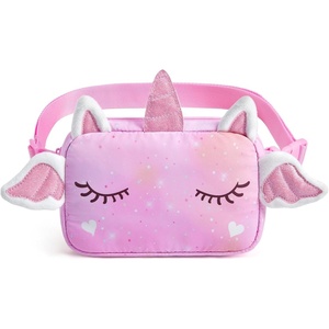 image:imageCute Fanny Pack for Girls Little Girls Kids Crossbody Purse Age 612  Adjustable Girls Belt Bag Ages 412 Birthday Gifts for 412 Year Old Girls Cute Unicorn Heart Horse and Butterfly PrintsUnicorn Pattern Print