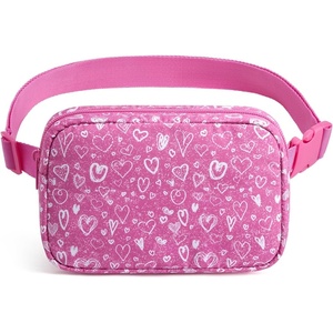 image:imageCute Fanny Pack for Girls Little Girls Kids Crossbody Purse Age 612  Adjustable Girls Belt Bag Ages 412 Birthday Gifts for 412 Year Old Girls Cute Unicorn Heart Horse and Butterfly PrintsHeart Pattern Print