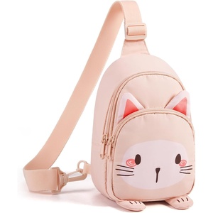 image:imagemommore Kids Sling Bag Fanny Pack for Girls Aged 310 Gifts Crossbody Bag  Cute Toddler Purse Birthday Gifts Little Girls Purse with Adjustable Strap for Daily Travel Play Park CatCat Pattern Print