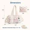 image:imageMommore Puffy Ballet Dance Bag for Girls 610 with Makeup Bag Beige CherryBeige