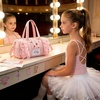 image:imageMommore Puffy Ballet Dance Bag for Girls 610 with Makeup Bag Beige CherryBeige
