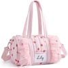 image:imageMommore Puffy Ballet Dance Bag for Girls 610 with Makeup Bag Beige CherryPink Strawberry